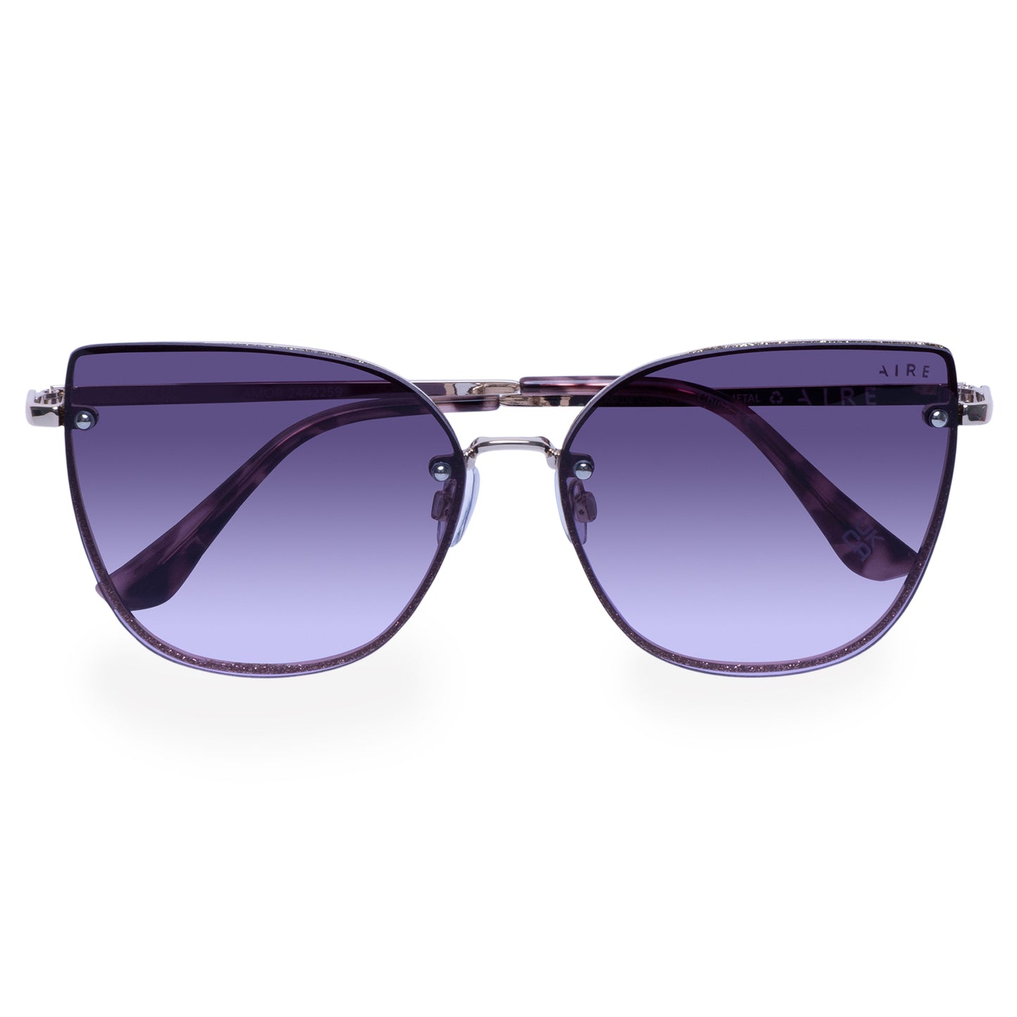 Amor Gold Shimmer Female Cat-Eye Sunglasses | Aire