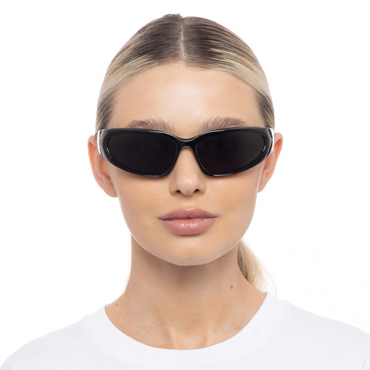 Jupiter Black Uni-Sex Wrap Sunglasses | Aire