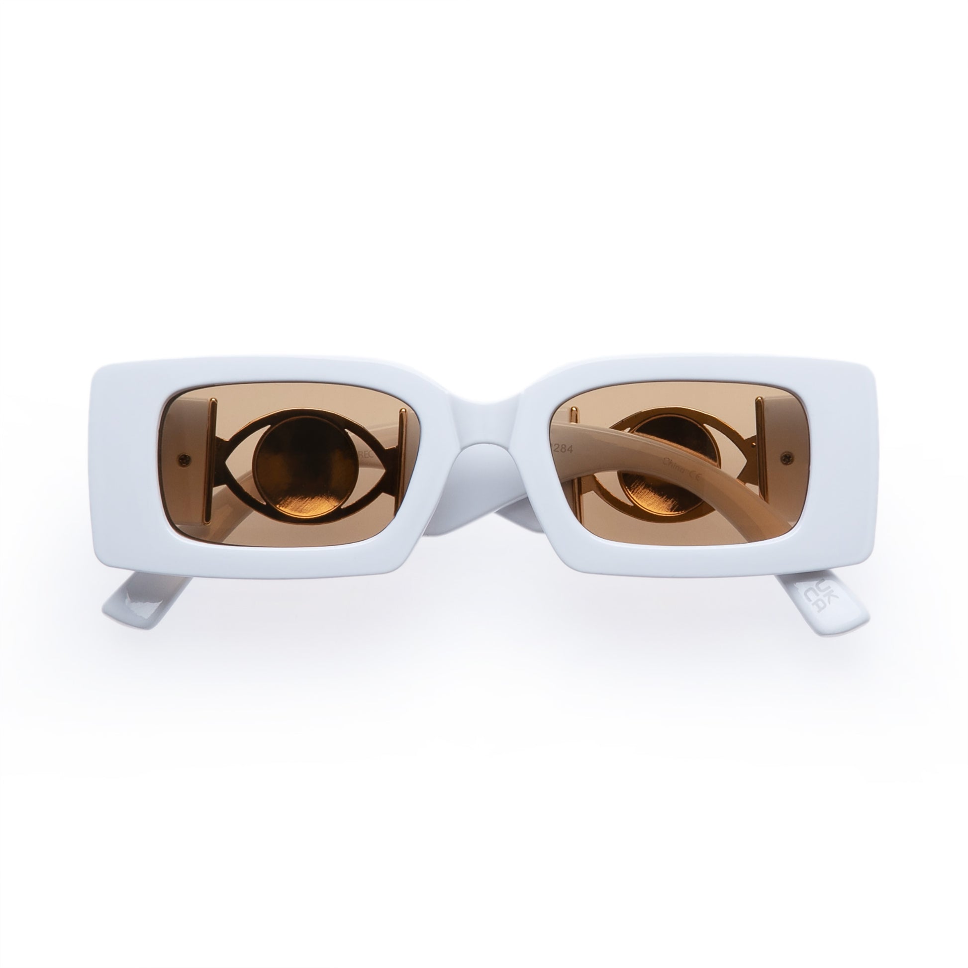 Apollo White Uni-Sex Rectangle Sunglasses | Aire