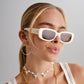 Ceres Ivory Uni-Sex Rectangle Sunglasses | Aire