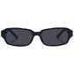 Crater Black Silver Uni-Sex Rectangle Sunglasses | Aire