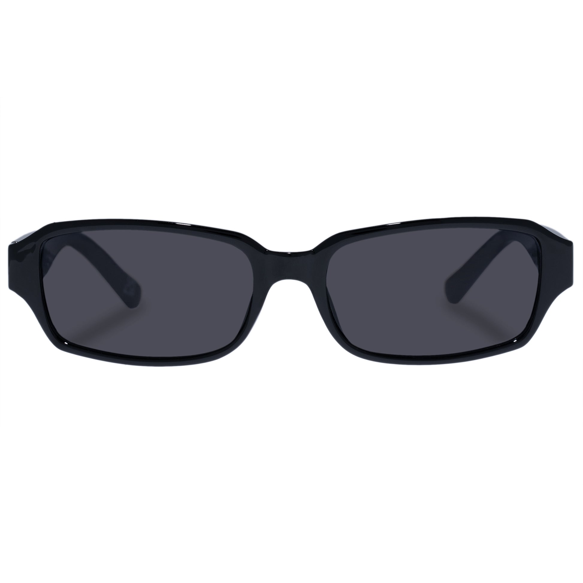 Crater Black Silver Uni-Sex Rectangle Sunglasses | Aire