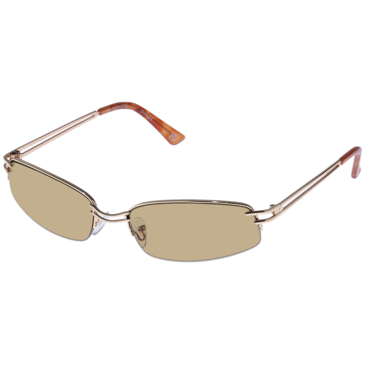 Helix Bright Gold Uni-Sex Wrap Sunglasses | Aire