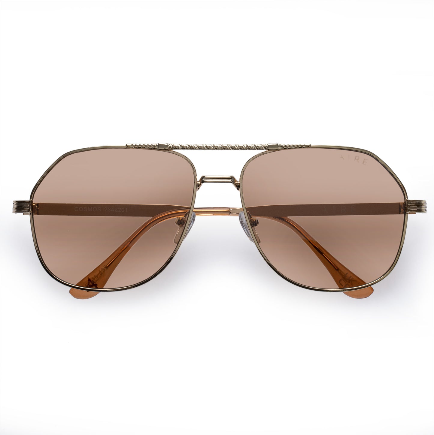 Cosmos Bright Gold Uni-Sex Aviator Sunglasses | Aire