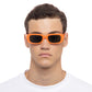 Ceres Neon Orange Uni-Sex Rectangle Sunglasses | Aire