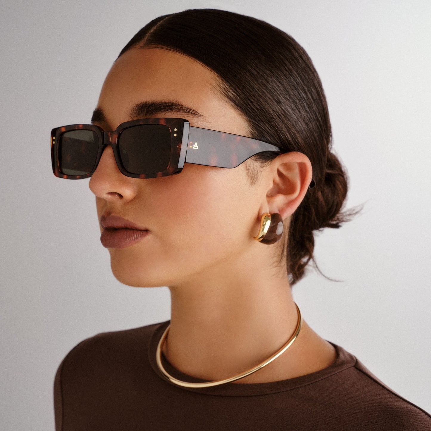 Orion Dark Tort Uni-Sex Rectangle Sunglasses | Aire