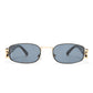 Sirius Gold Black Uni-Sex Rectangle Sunglasses | Aire