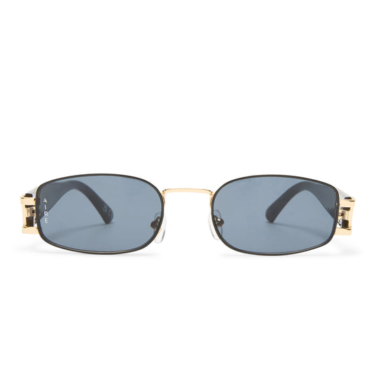 Sirius Gold Black Uni-Sex Rectangle Sunglasses | Aire