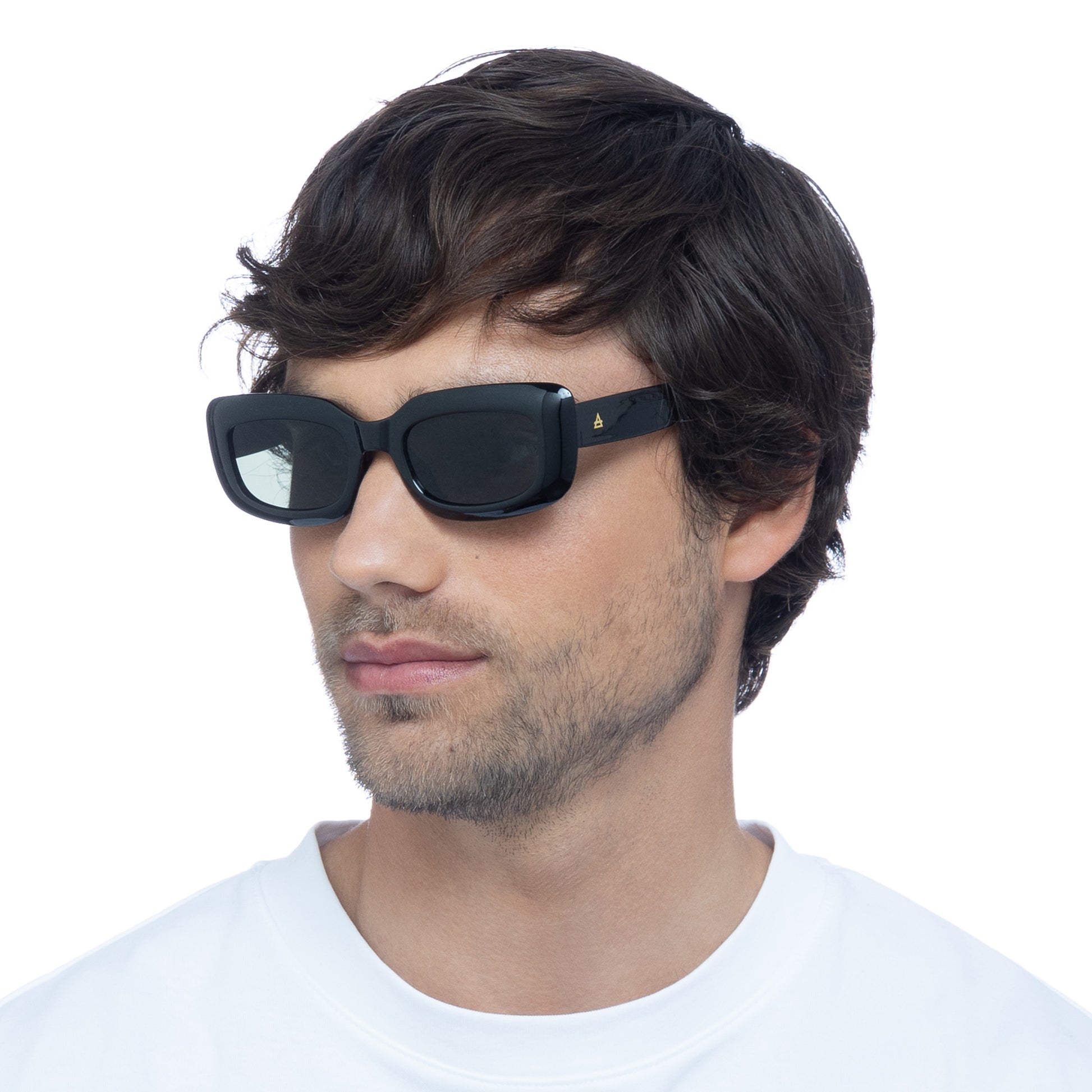 Orbit Black Uni-Sex Rectangle Sunglasses | Aire