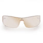 Pegasus Soft Gold White Female Wrap Sunglasses | Aire