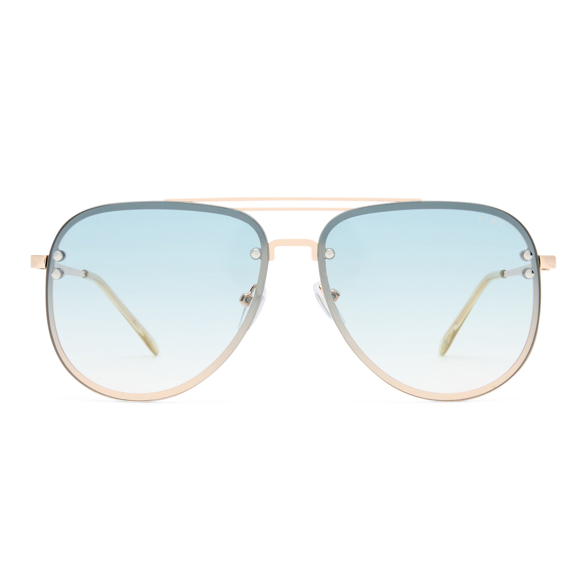 Quartz Gold Female Aviator Sunglasses | Aire