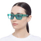 Castor Pine Uni-Sex Rectangle Sunglasses | Aire