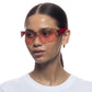 Pegasus Bright Gold Fuchsia Female Wrap Sunglasses | Aire