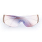 Saturn Satin Gold Crystal Clear Female Wrap Sunglasses | Aire