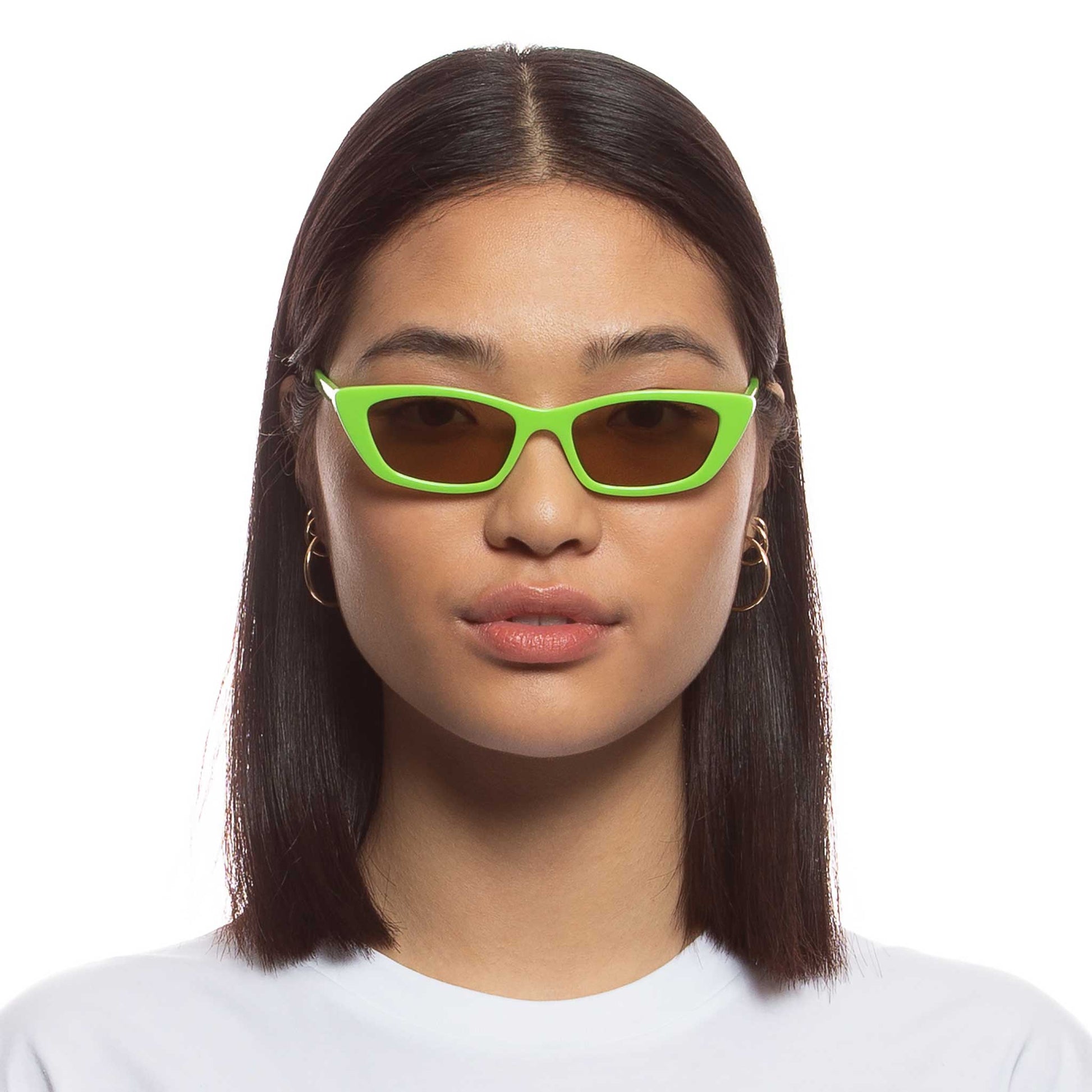 Titania Lime Green Female Cat-Eye Sunglasses | Aire