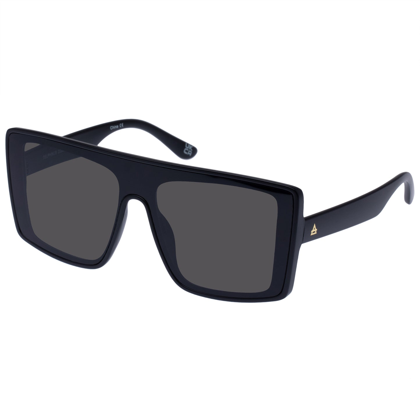 Delphinus Matte Black Uni-Sex Shield Sunglasses | Aire