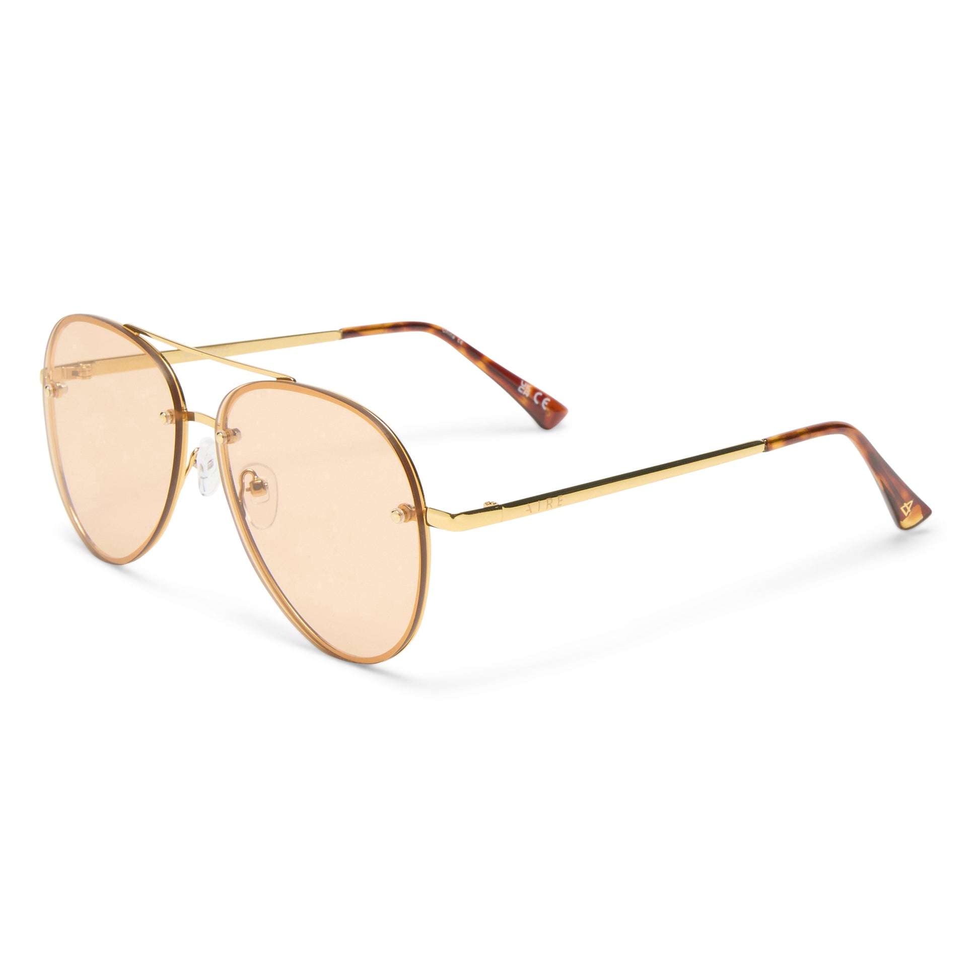 Mirzam Bright Gold Uni-Sex Aviator Sunglasses | Aire