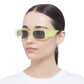 Orion Glowing Green Marble Uni-Sex Rectangle Sunglasses | Aire