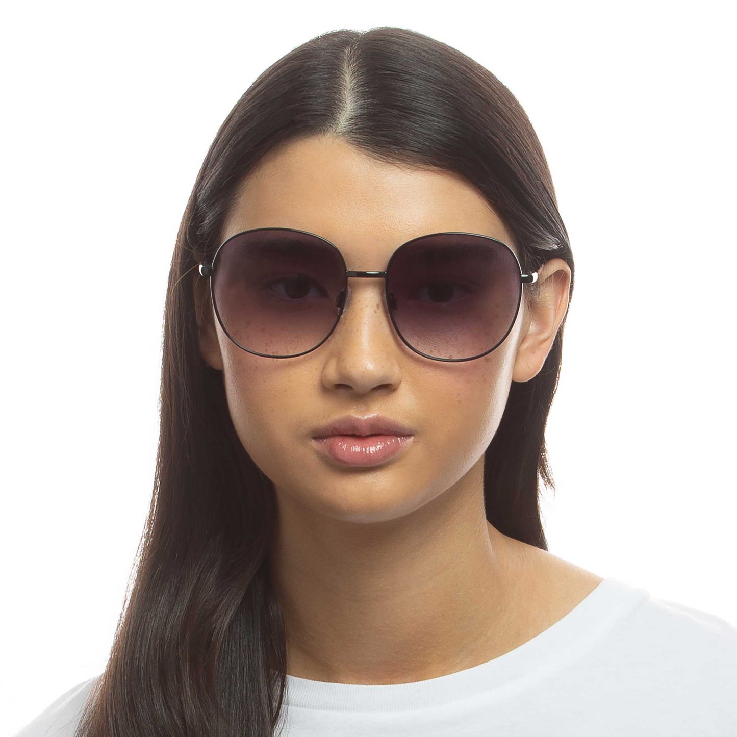 Atria Black Female Round Sunglasses | Aire