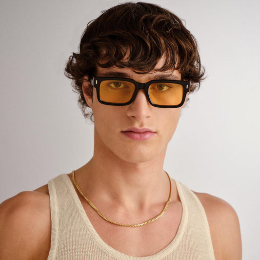 Castor Black Uni-Sex Rectangle Sunglasses | Aire