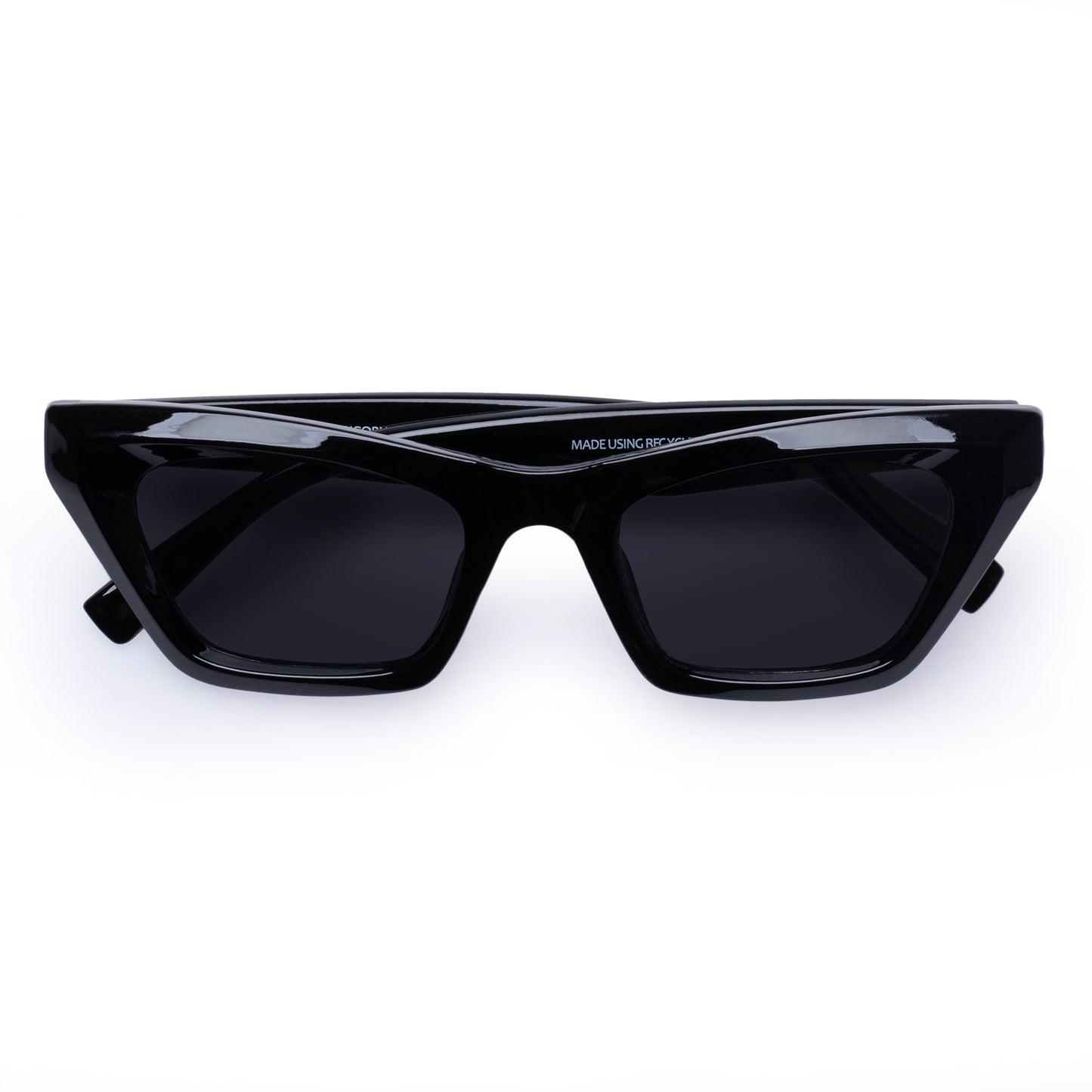 Capricornus Black Female Cat-Eye Sunglasses | Aire