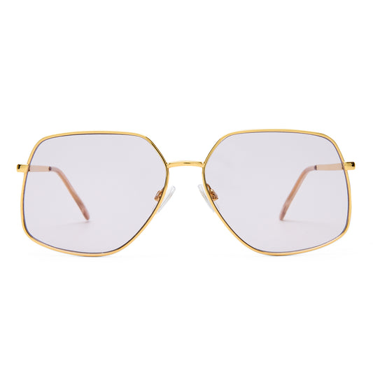 Altair Gold Sand Female Aviator Sunglasses | Aire