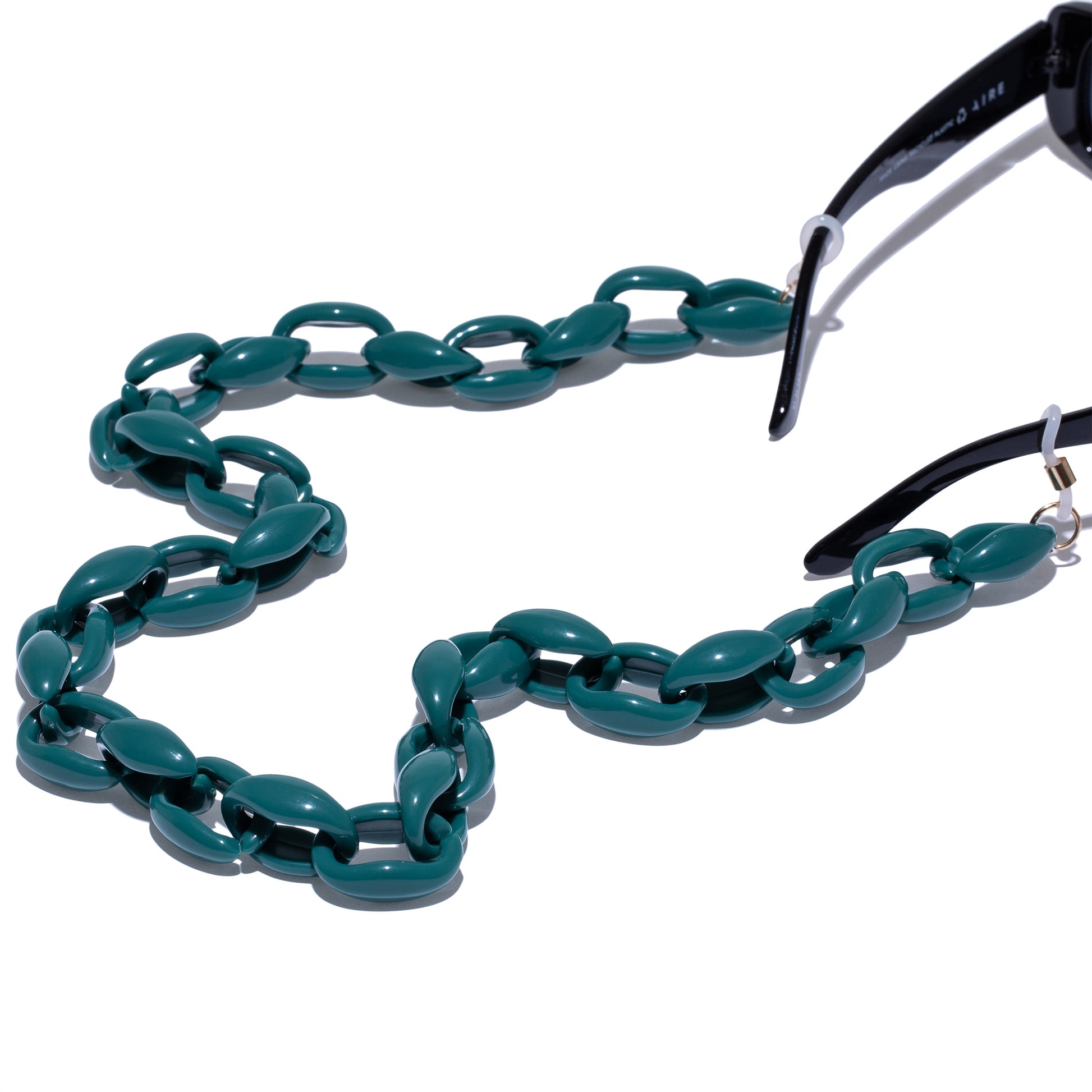 Oval Chunky Chain Forest Green Uni-Sex Unspecified Accessories | Aire