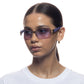 Phoenix Bright Gold Lilac Female Rectangle Sunglasses | Aire