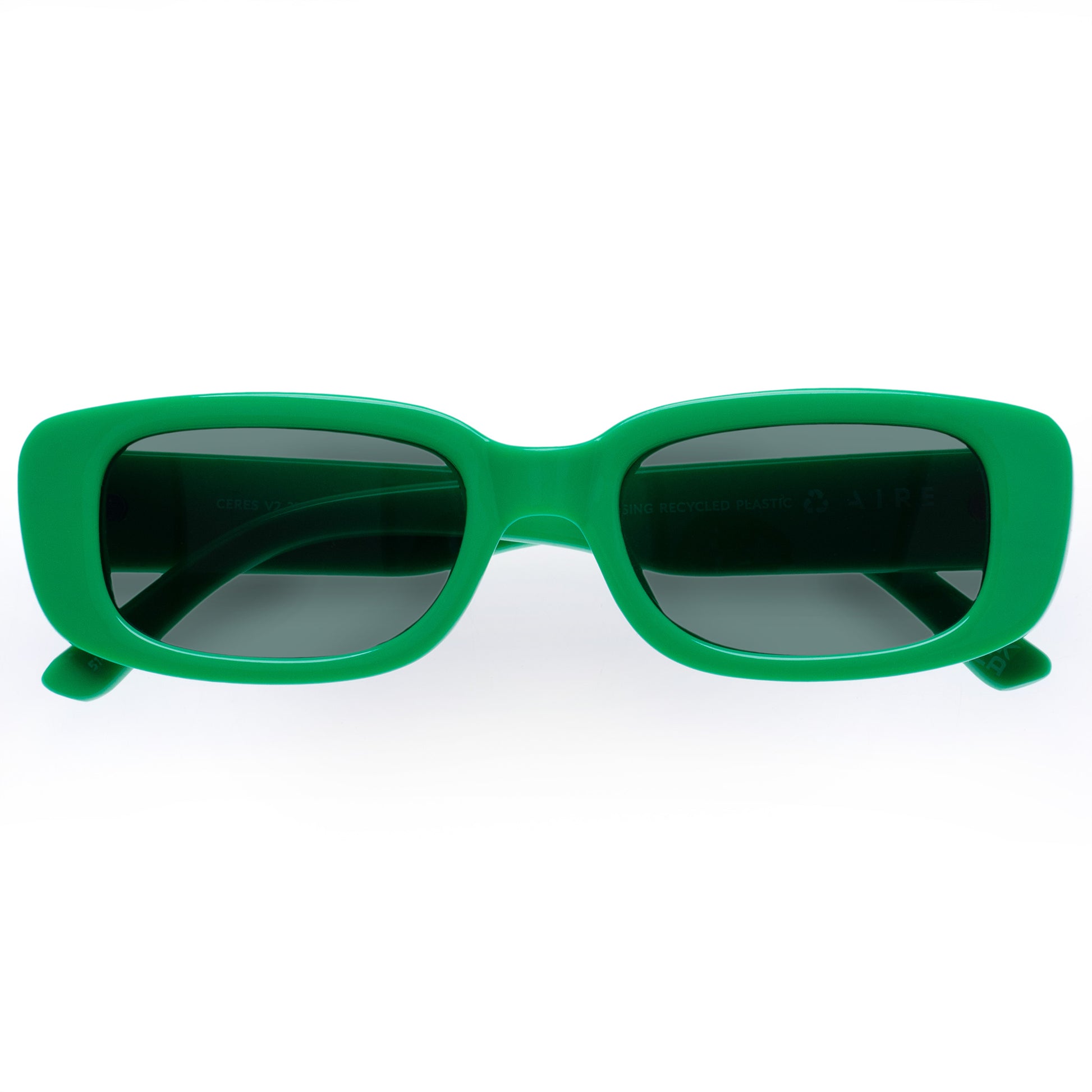 Ceres Spring Green Uni-Sex Rectangle Sunglasses | Aire