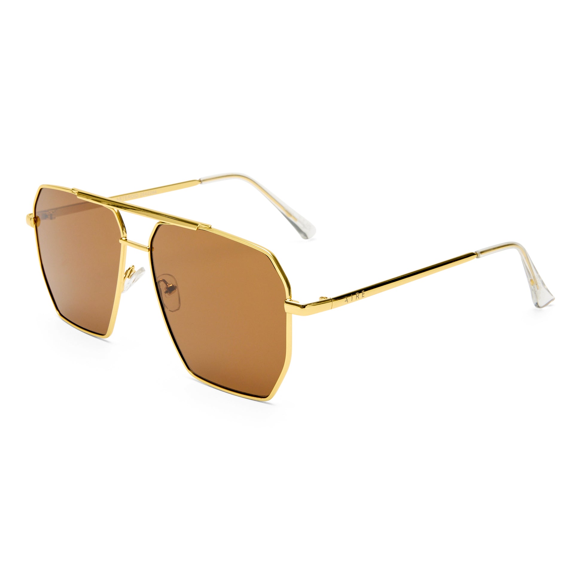 Asteroid Bright Gold Female Aviator Sunglasses | Aire