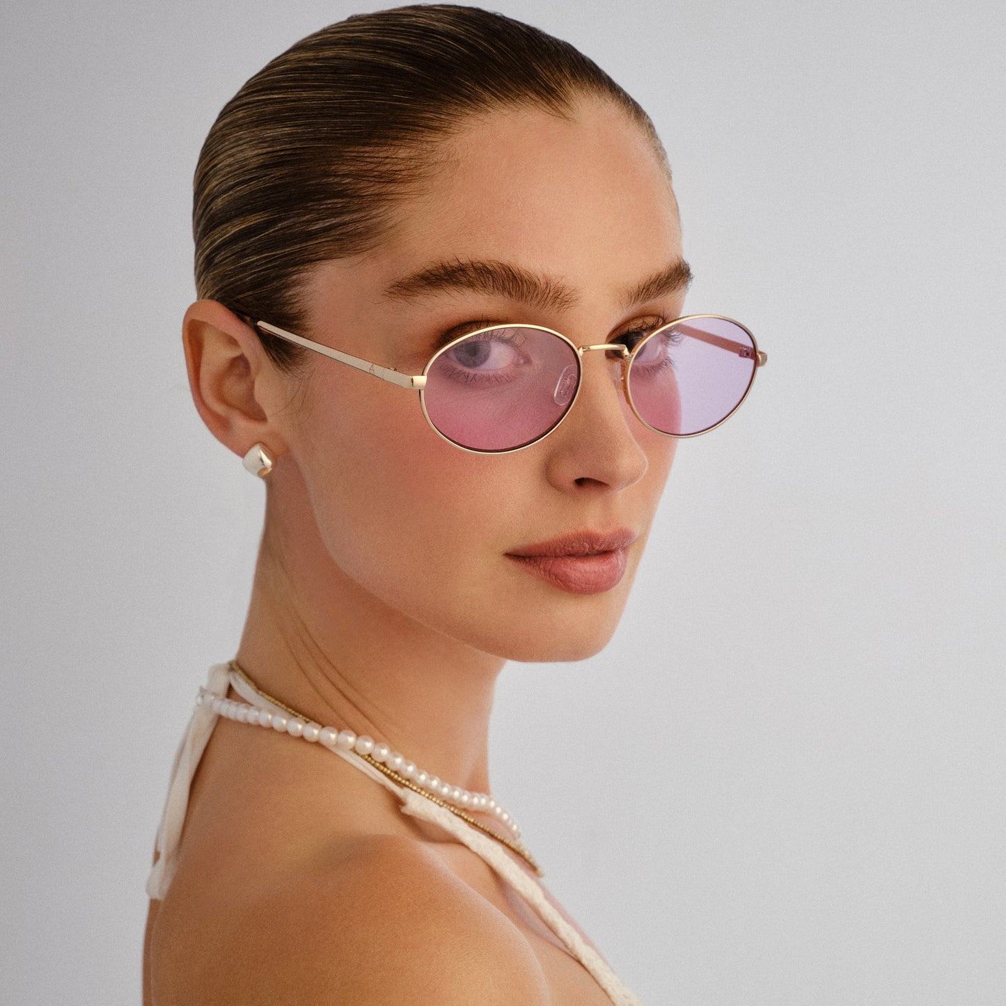 Ephermeris Gold Female Oval Sunglasses | Aire