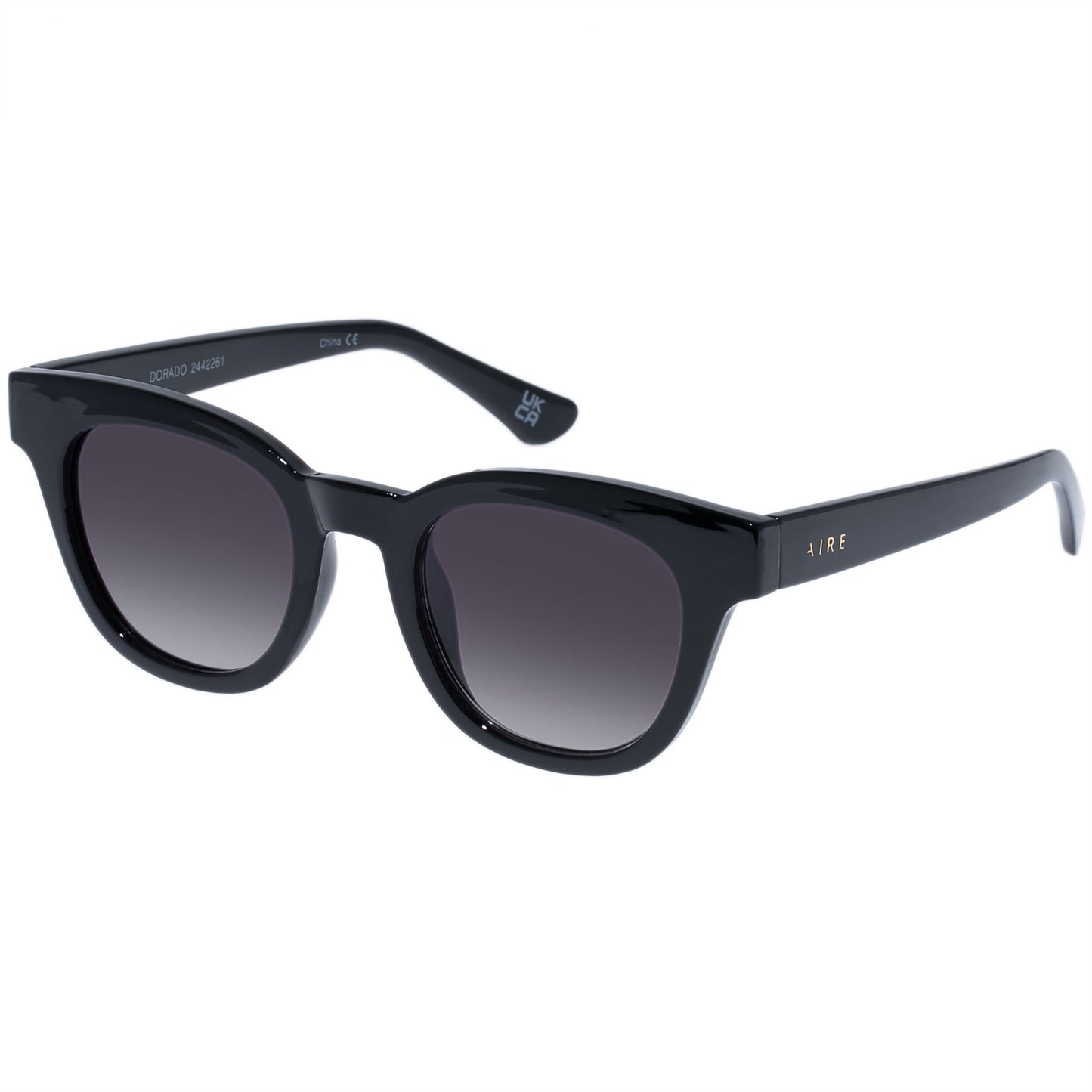 Dorado Black Female Round Sunglasses | Aire