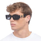 Apollo Black Uni-Sex Rectangle Sunglasses | Aire