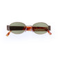 Mars Satin Gold Vintage Tort Uni-Sex Oval Sunglasses | Aire