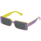 Octans Psychedelic Cornflower Uni-Sex Rectangle Sunglasses | Aire