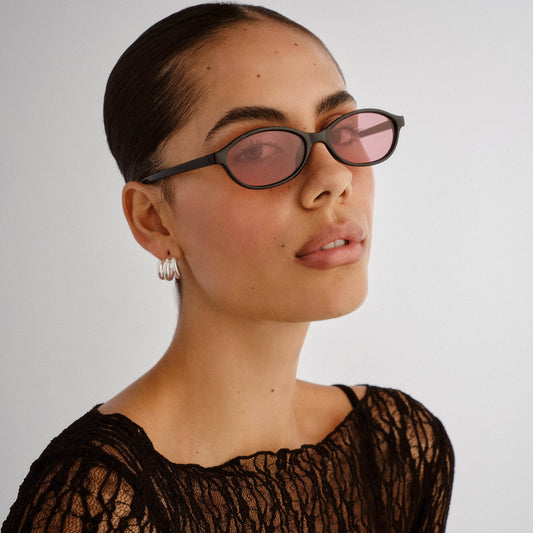 Earthshine Black Female Oval Sunglasses | Aire