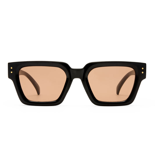 Transit Black Uni-Sex Rectangle Sunglasses | Aire