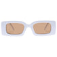 Apollo White Uni-Sex Rectangle Sunglasses | Aire