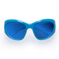 Helium Electric Blue Uni-Sex Wrap Sunglasses | Aire