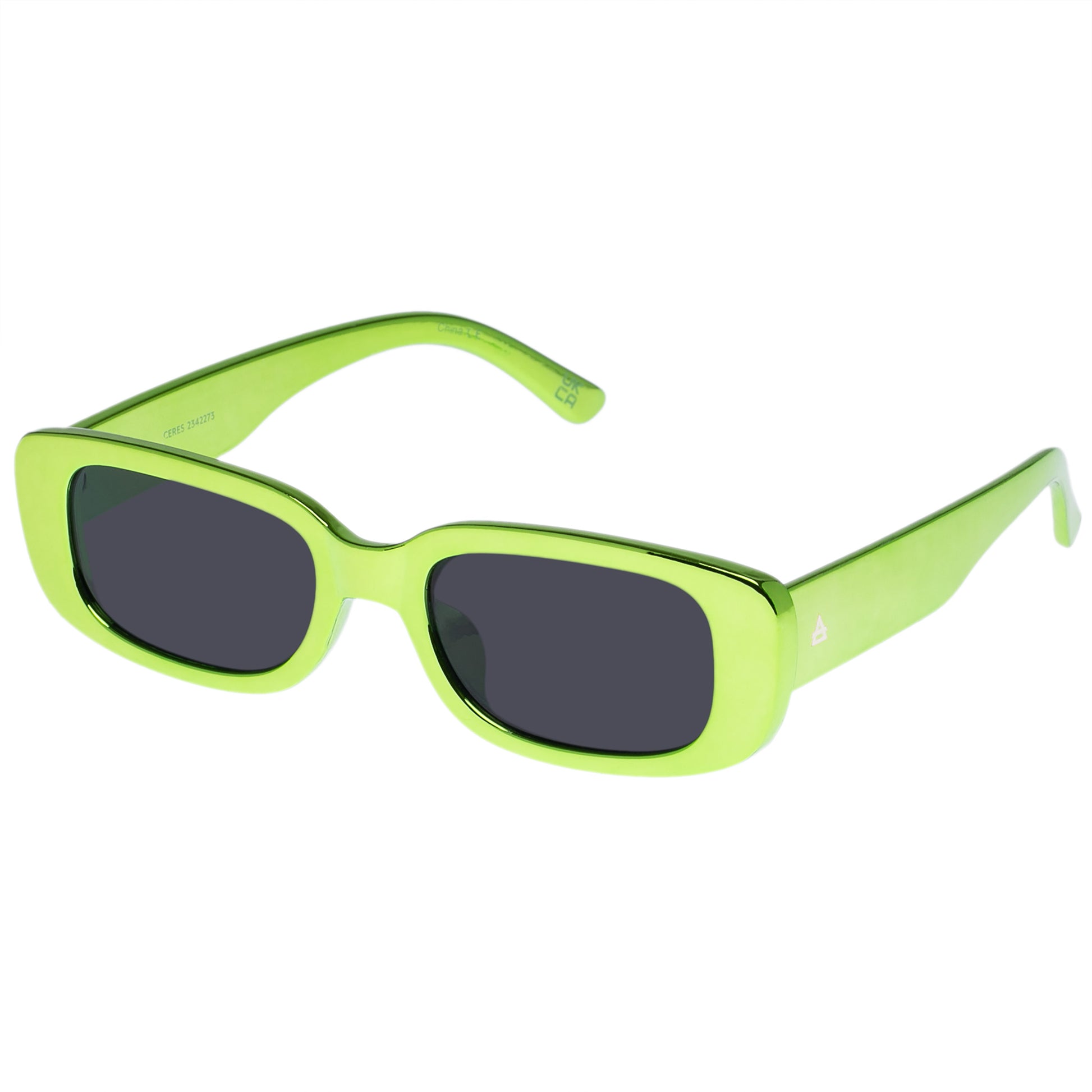 Ceres Lime Chrome Uni-Sex Rectangle Sunglasses | Aire