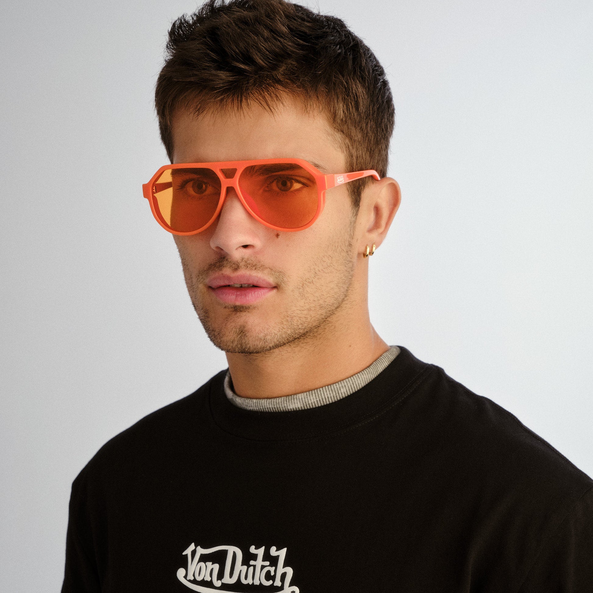 Shameless Neon Orange Uni-Sex Aviator Sunglasses | Aire
