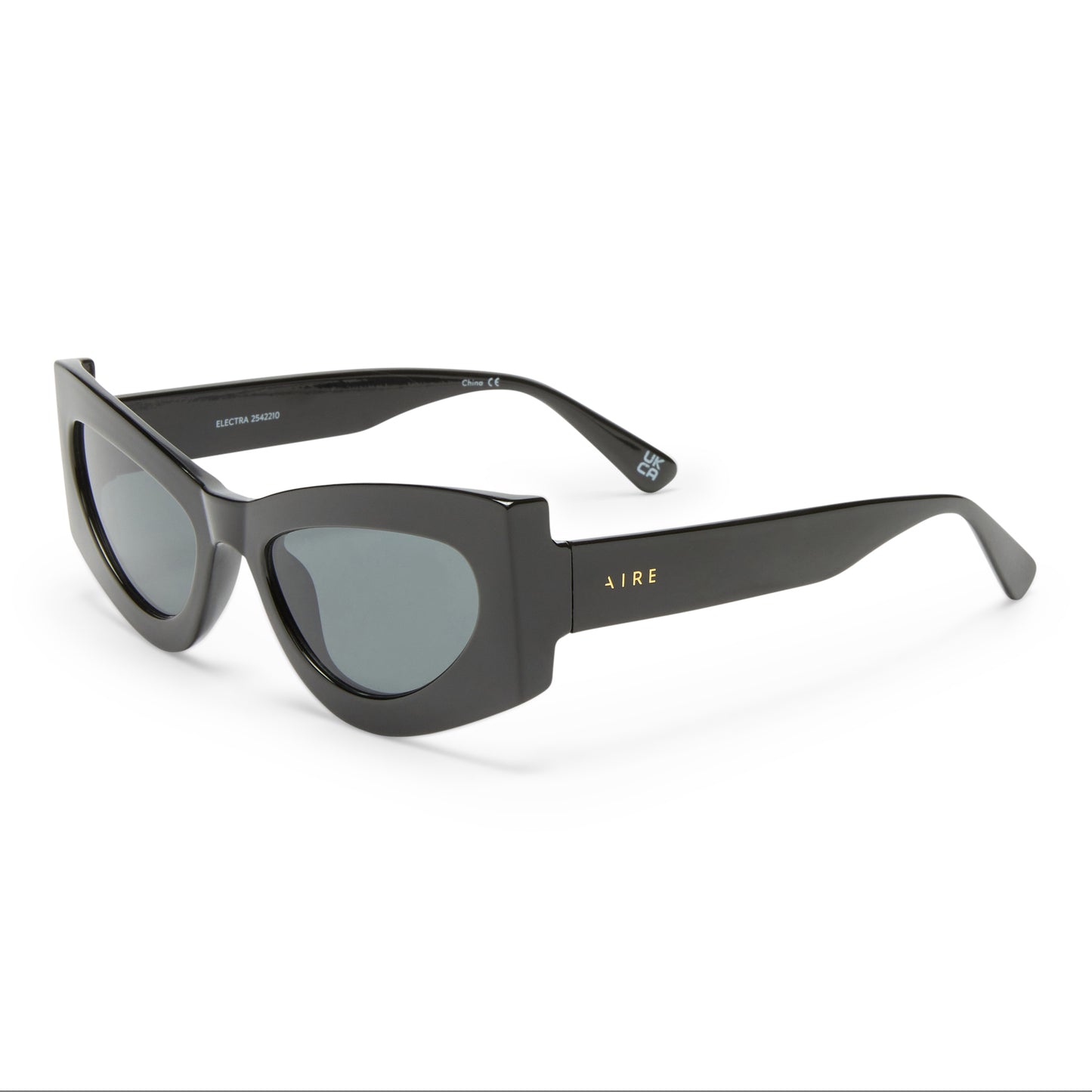 Electra Black Uni-Sex Cat-Eye Sunglasses | Aire