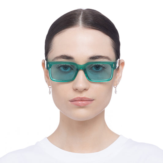 Castor Pine Uni-Sex Rectangle Sunglasses | Aire