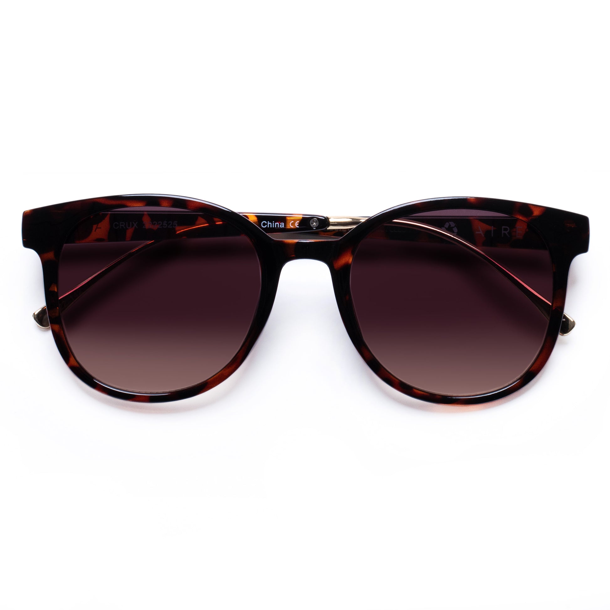 Crux Dark Tort Female Round Sunglasses | Aire