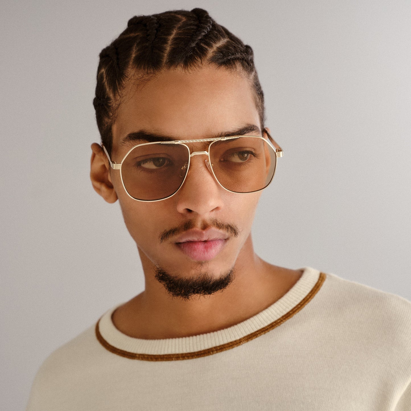 Cosmos Bright Gold Uni-Sex Aviator Sunglasses | Aire