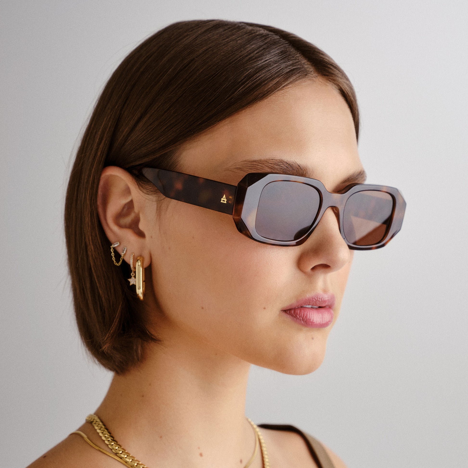 Ascendant Dark Tort Uni-Sex Rectangle Sunglasses | Aire