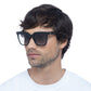 Meteorite Black Uni-Sex Square Sunglasses | Aire