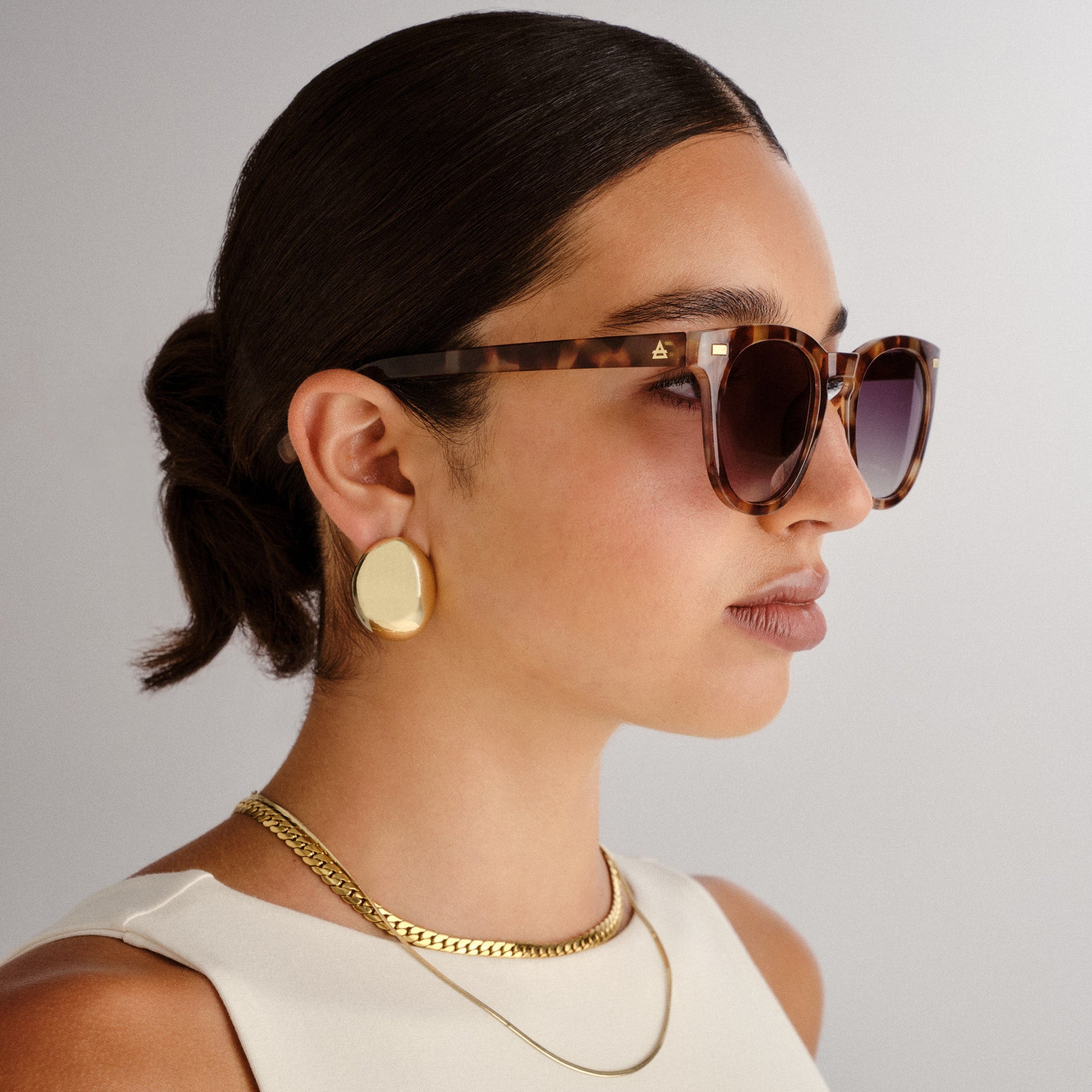 Evolution Dark Tort Female Round Sunglasses | Aire
