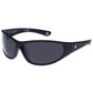 Tucana Black Rubber Uni-Sex Wrap Sunglasses | Aire