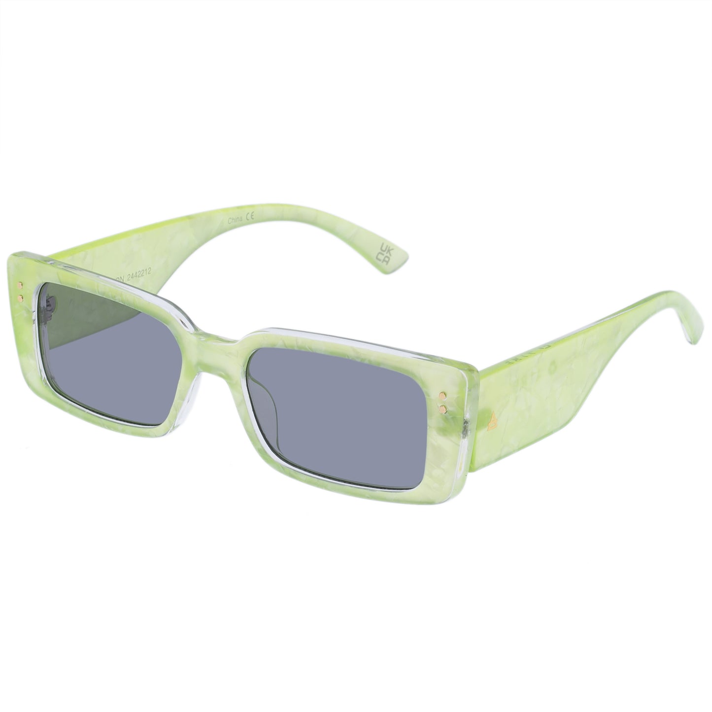 Orion Glowing Green Marble Uni-Sex Rectangle Sunglasses | Aire